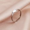 Prsten mini srdíčko ve stříbrné barvě  nerezová ocel, nastavitelná velikost