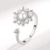 Antistresový prsten Majestic ve stříbrné barvě  nastavitelná velikost, nerezová ocel