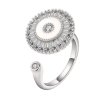 Antistresový prsten Grand ve stříbrné barvě  nastavitelná velikost, nerezová ocel