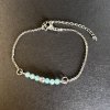 Náramek "Odvaha a intuice" ve stříbrné barvě - Amazonit  AMAZONIT A OCEL