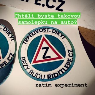 Zatím je to experiment, ale chtěli byste takovou samolepku na auto? Pro naše klienty zdarma na vyžádání, až doladíme tisk....
