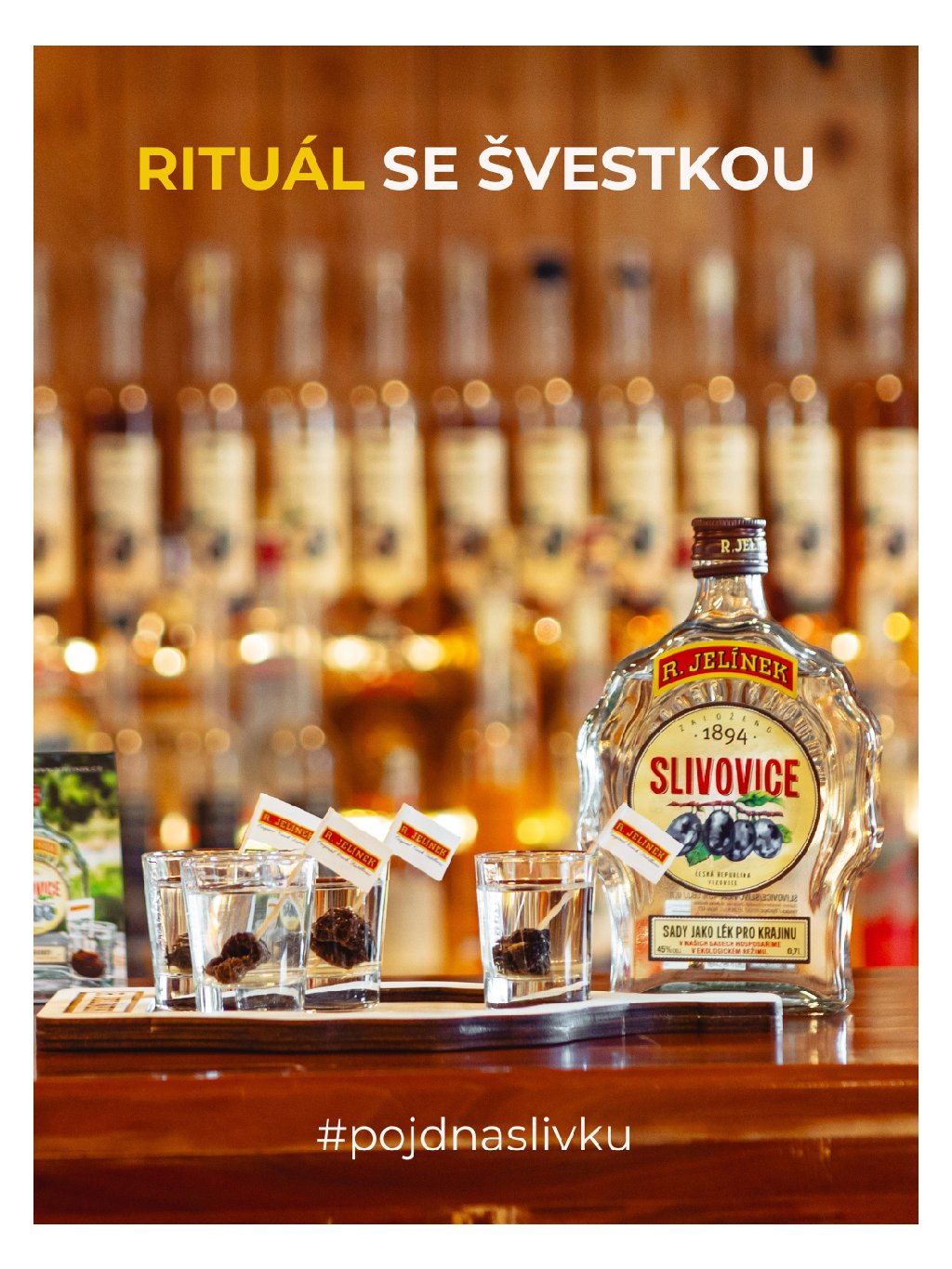 R, Jelínek Slivovice Budík 45% 0,7 l (holá láhev)