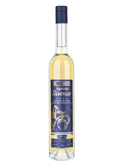 Vizovická slivovice 2014 Stanley ze sudu po rumu Angostura 48,5% 0,5l