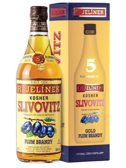 Slivovice kosher zlatá 5yo 50% 0,7l