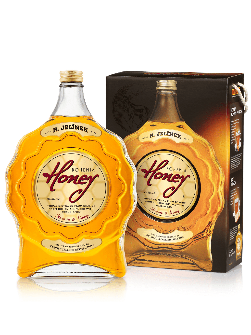 R. JELÍNEK Bohemia Honey 35% 3l (holá láhev) Dárková láhev: Dárková etiketa