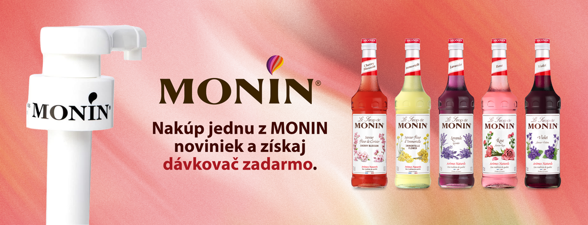 K vybraným Monin kvetinovým príchutiam dávkovač zdarma