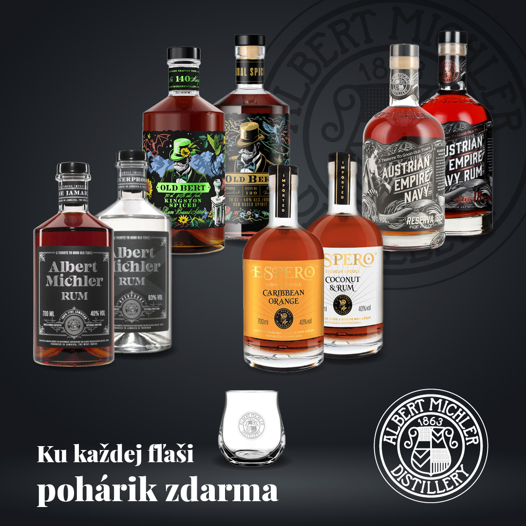 Albert Michler Distillery rumy teraz s pohárikom zdarma