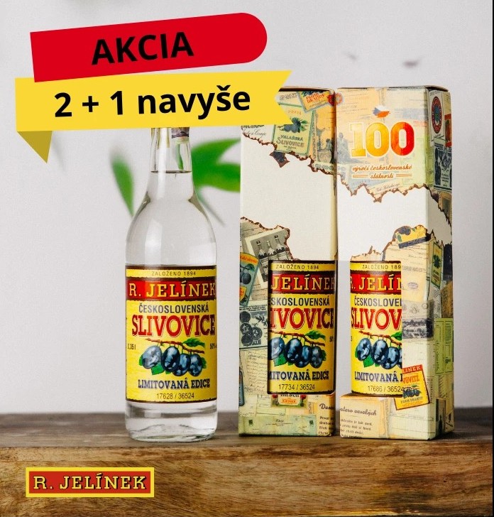 Československá a razovská slivovica v akcii 2+1 zadarmo