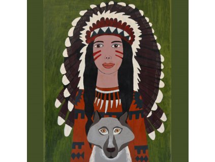 Plakát "Dívka z kmene Siouxů"