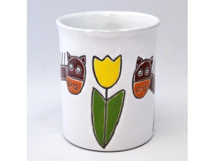 Hrnek koník s tulipánem