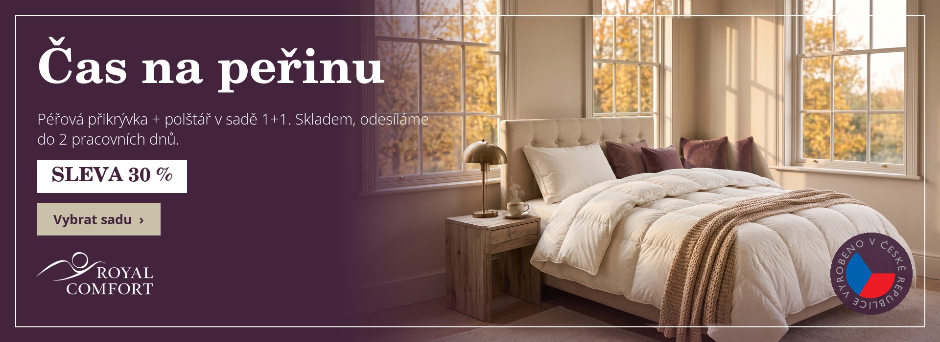 Čas na peřinu – sady polštář + peřina se slevou 30 %
