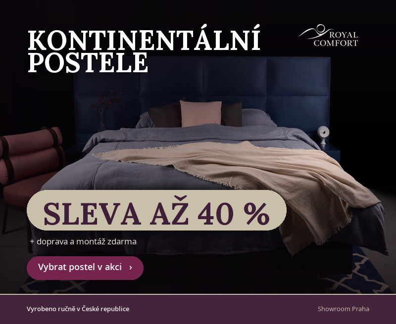Kontinentální postele – sleva až 40 %