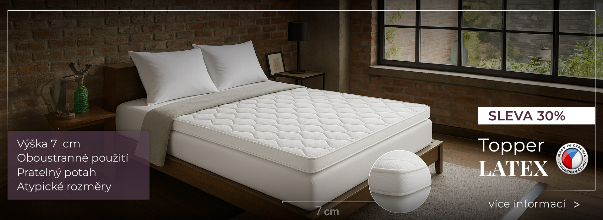 Luxusní topper LATEX