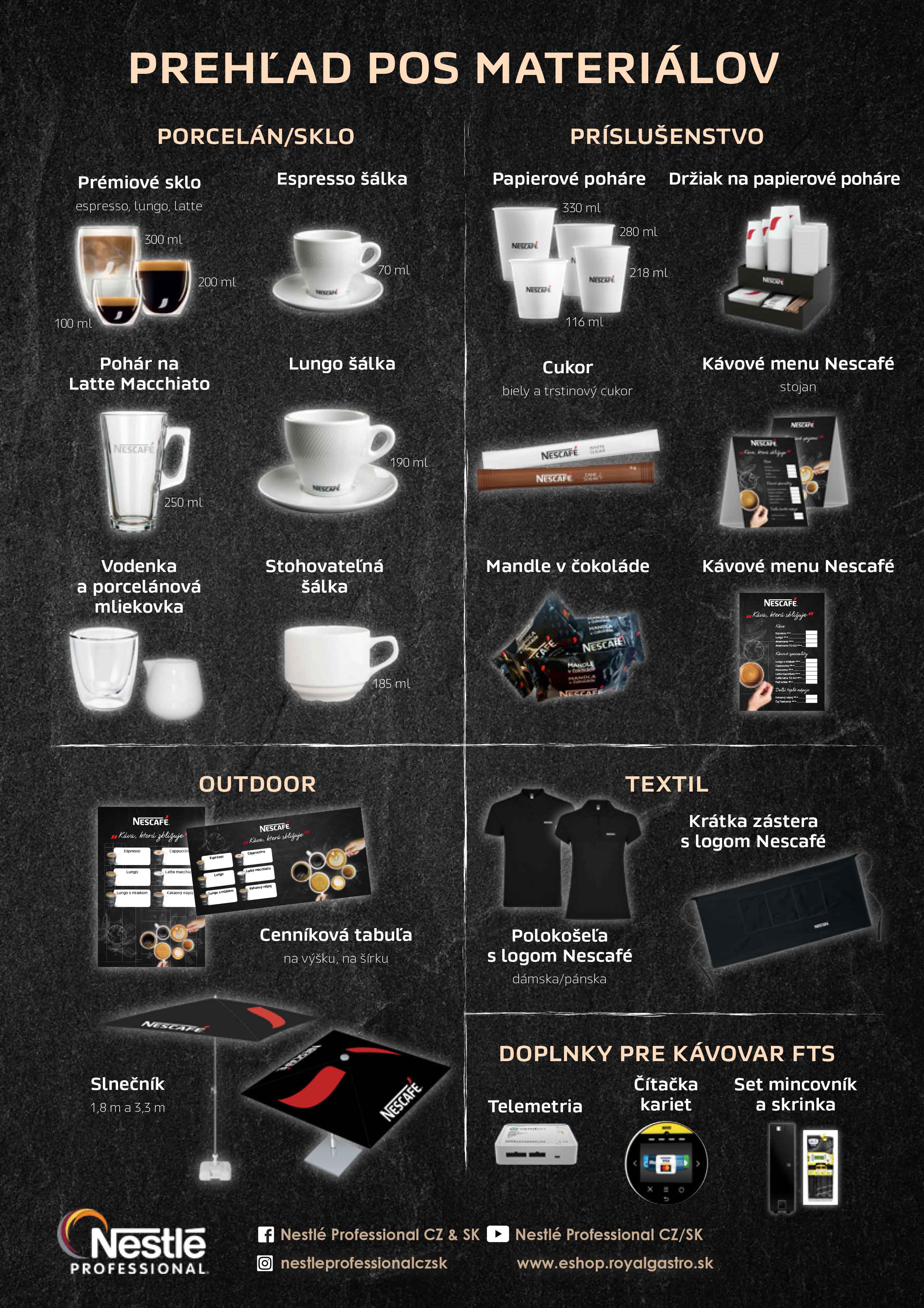 POS materiály Nescafé