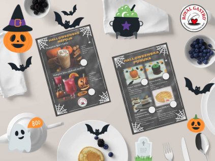 Halloween A5 menu na stôl