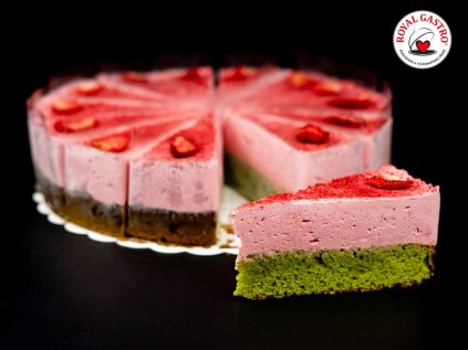 Matcha Jahoda torta 1