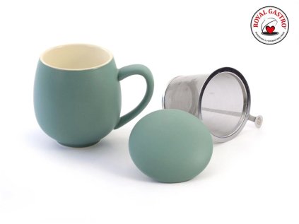 Tea cup Saara Berry red 300ml (pohár, sitko, pokrievka)