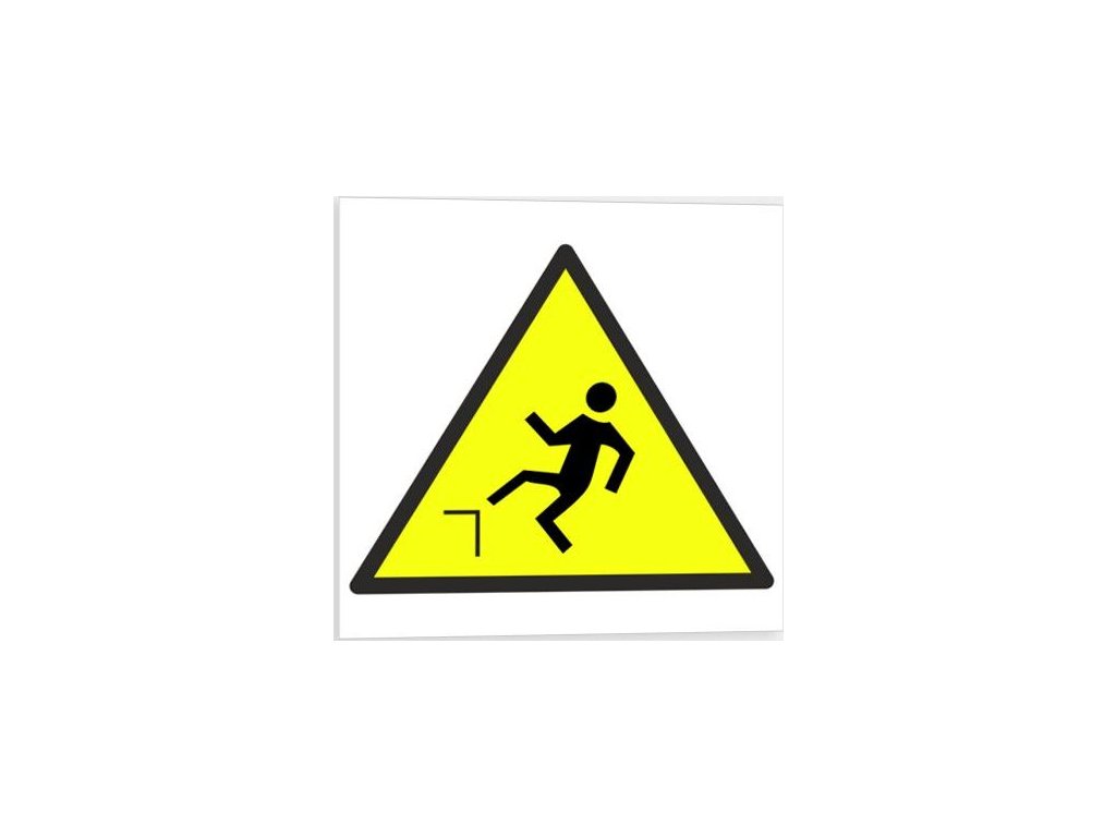 Pozor nebezpečí pádu - symbol