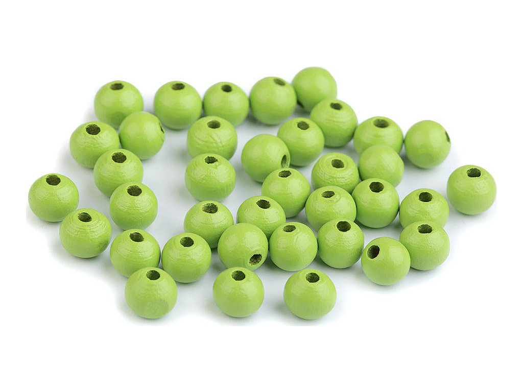 Dřevěné korálky Ø8 mm (Balení 20 g, Varianta 5 žlutobéžová)