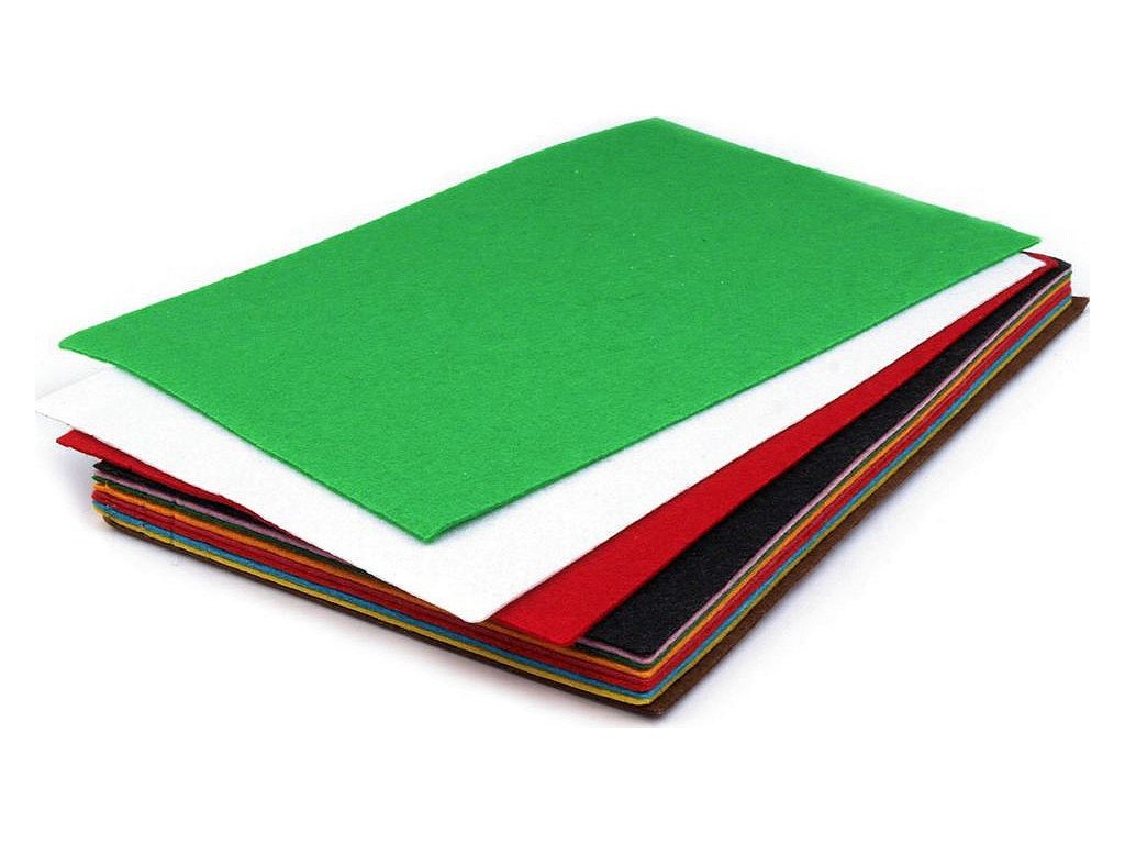 Látková dekorativní plsť / filc 20x30 cm (Balení 2 ks, Varianta 1 (F31) bílá perlová)