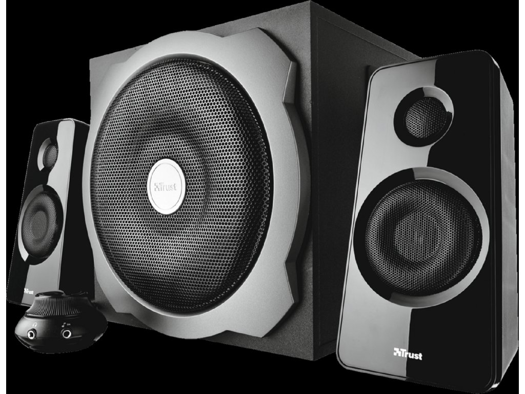 TRUST Reproduktory 2.1 Tytan Subwoofer Speaker Set -  black, černá