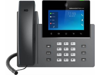 Grandstream GXV3350 SIP video telefon, 5" dot. displ., 16 SIP účty, 2x1Gb, Android, WiFi, BT, PoE+