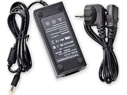 PS-DT/12V/5A + nap. kabel 230VAC/10A - síťový zdroj pro CCTV i jiné využití a šňůra