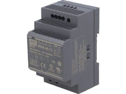 HDR-60-24 - zdroj na DIN, 24VDC, 2,5A, 60W