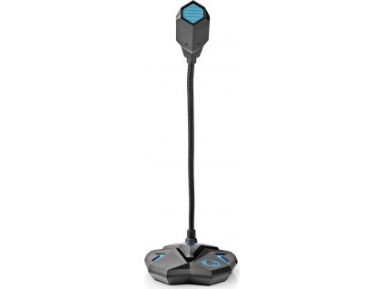 Herní Mikrofon | Pro použití s: Notebook / Stolní | USB | Výstupní konektor: 1x 3,5 mm zvukový výstup | Vypínač | Výstup pro sluchátka