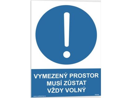 Vymezený prostor musí zůstat vždy volný