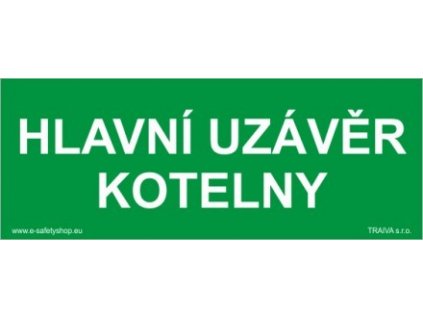 Hlavní uzávěr kotelny