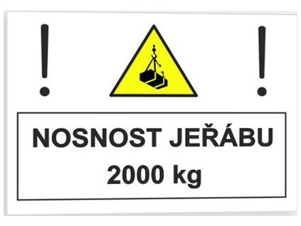 Nosnost jeřábu 2000 kg