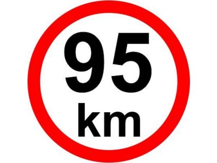 Omezení rychlosti – 95 km/hod retroreflexní