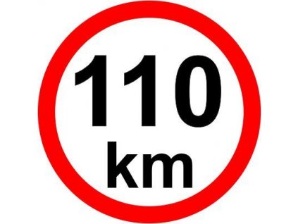 Omezení rychlosti – 110 km/hod retroreflexní
