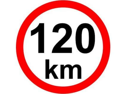 Omezení rychlosti – 120 km/hod retroreflexní