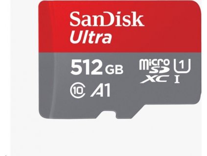 SanDisk Ultra - Paměťová karta flash (adaptér microSDXC na SD zahrnuto) - 512 GB - Class 10 - microSDXC UHS-I