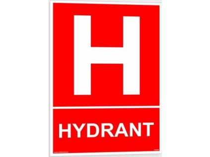 Hydrant s textem