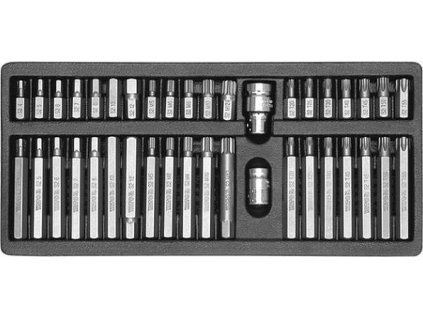 Bity Imbus, XZN Spline (tisícihran), Torx, sada 40 dílů, pro ráčny 3/8“ a 1/2", Yato