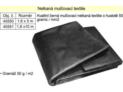 Netkaná textilie mulčovací 1,6x5m 50g/m2