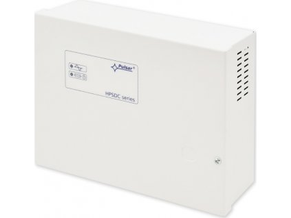 HPSDC-12V8X1A - zdroj 12 VDC/8x0,8A v plech. boxu, nastavitelný výstup, ochrany, LED