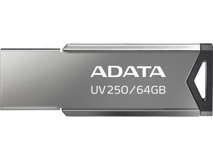 ADATA Flash Disk 64GB UV250, USB 2.0 Dash Drive, stříbrná