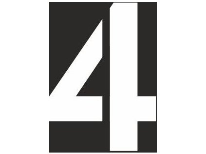 Šablona číslice "4" vodorovné značení