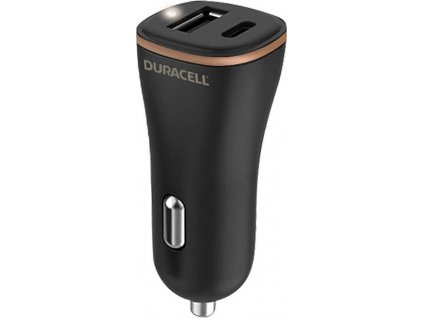 Nabíječka do auta USB, USB-C 27W Duracell (černá)