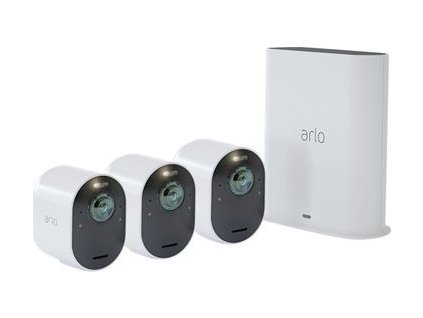 Arlo Ultra 2 Security System - Brána + kamera/kamery - bezdrátové (802.11b, 802.11g, 802.11n, 802.11ac, Bluetooth 4.2 LE) - 3 fotoaparát(y) - bílá