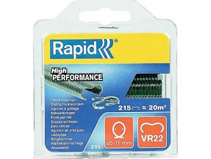 Spony pro vázací kleště Rapid VR22, zelený plast, 215ks