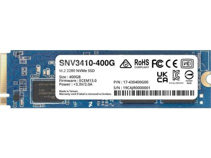 Synology SNV3410 - SSD - 400 GB - interní - M.2 2280 - PCIe 3.0 x4 (NVMe)