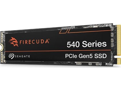 Seagate FireCuda 540 ZP1000GM3A004 - SSD - šifrovaný - 1 TB - interní - M.2 2280 (dvoustranný) - PCI Express 5.0 x4 (NVMe) - Self-Encrypting Drive (SED), TCG Opal Encryption 2.01 - s 3 roky Seagate Rescue Data Recovery