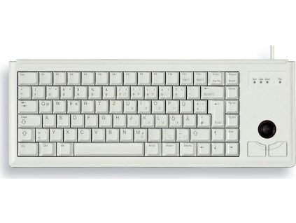 CHERRY klávesnice G84-4400 s trackballem/ drátová/ USB/ ultralehká a malá/ bílá EU layout