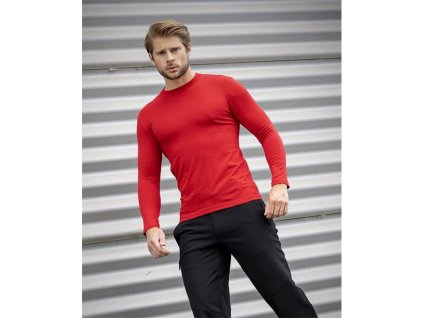 Tričko ARDON®CUBA s dlouhým rukávem červená