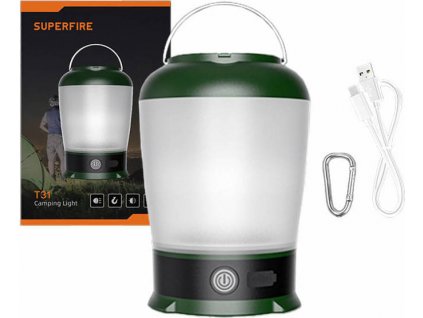 Kempingová lampa Superfire T31, 320lm, USB